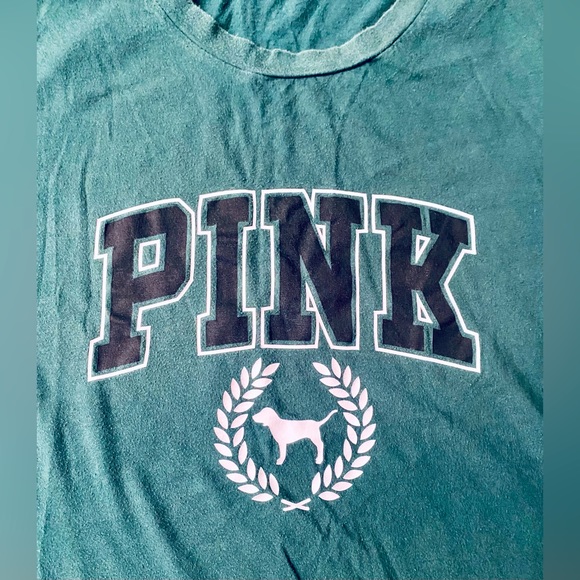 Victoria’s Secret VS PINK Logo Campus T Shirt Short Sleeve L - Picture 3 of 5